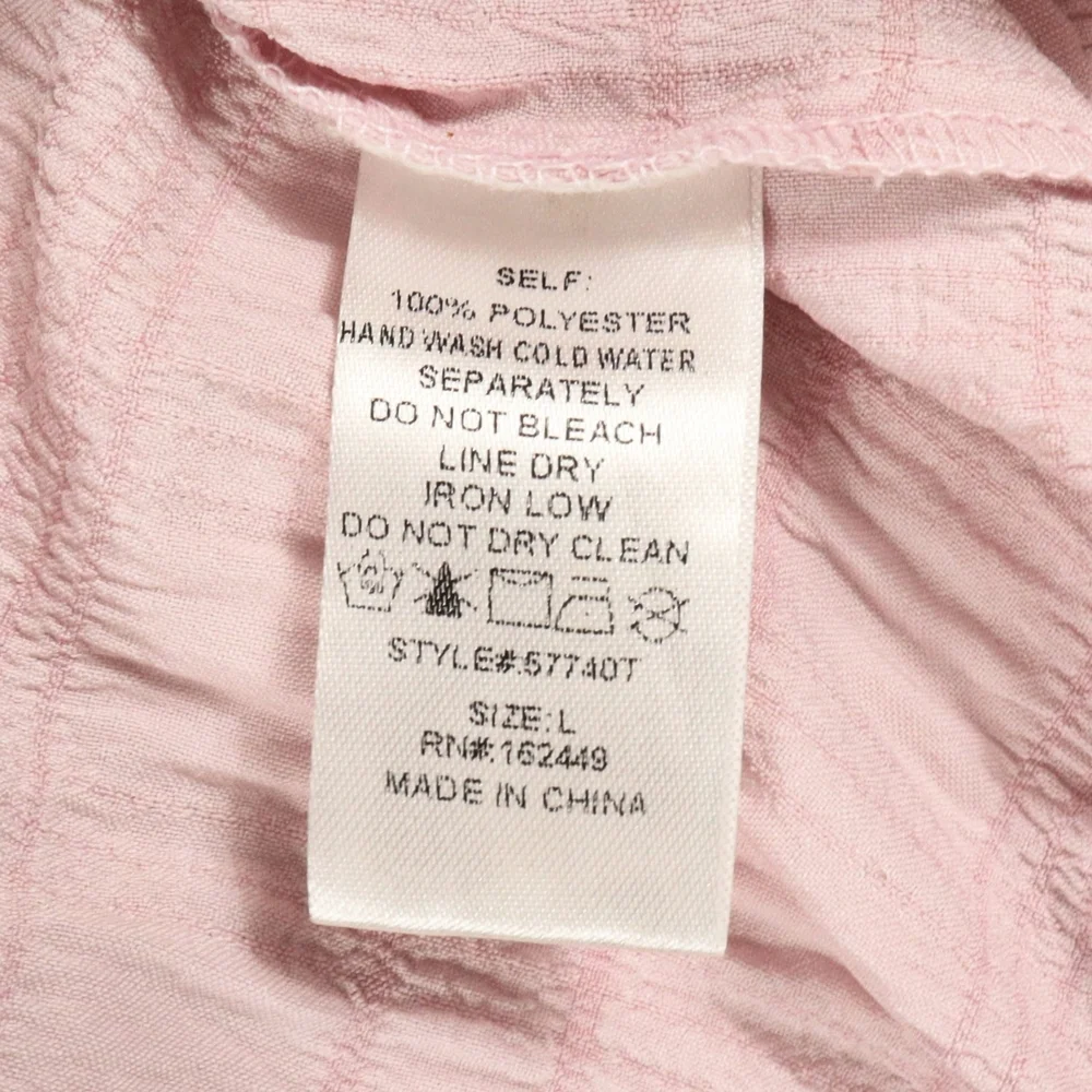 Milk & Honey Blouse Women's Pink Ruffle Tiered Size Large - Picture 13 of 13